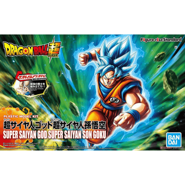 (2484294) Super Saiyan God Super Saiyan Son Goku (New Pkg Ver) «Dragon Ball Super», Bandai Hobby Figure-Rise Standard